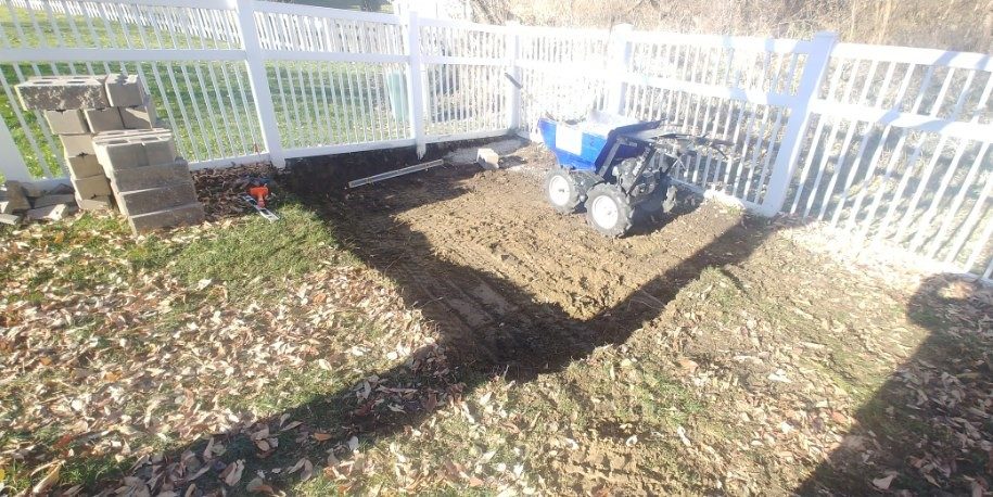 Excavation for a Storage Shed Location
